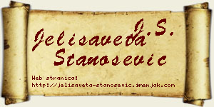 Jelisaveta Stanošević vizit kartica
